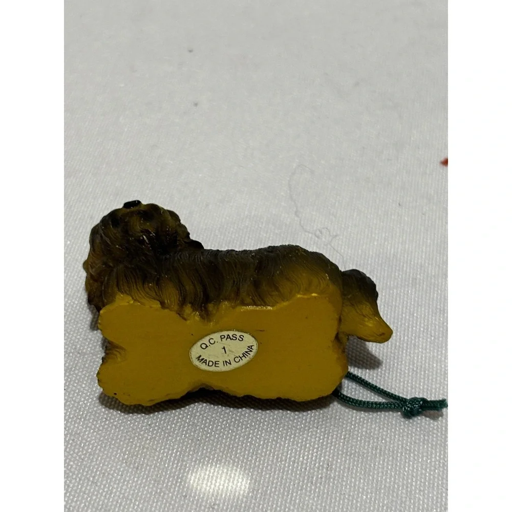 Yorkshire Terrier Dog Christmas Ornament Holiday Yorkie Dog Mini‎ Resin Figurine